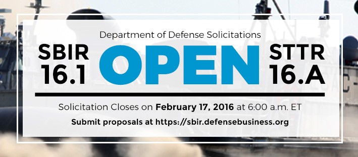 DoD SBIR open solicitation